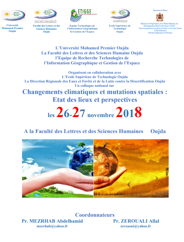 Le Groupe de recherche sur les technologies de l'information géographique et la gestion sur le terrain organise un séminaire national sur le changement climatique et les transitions : bilan et perspectives