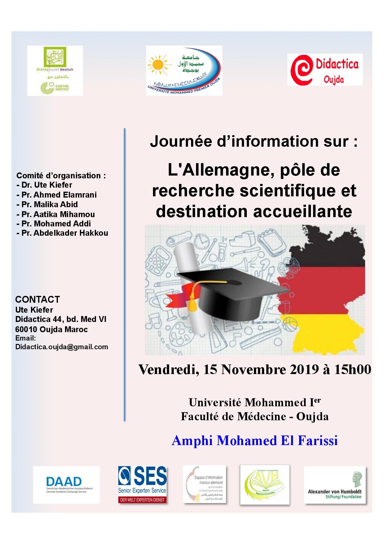 Journée d'information sur : L’Allemagne, pôle de recherche scientifique et destination accueillante