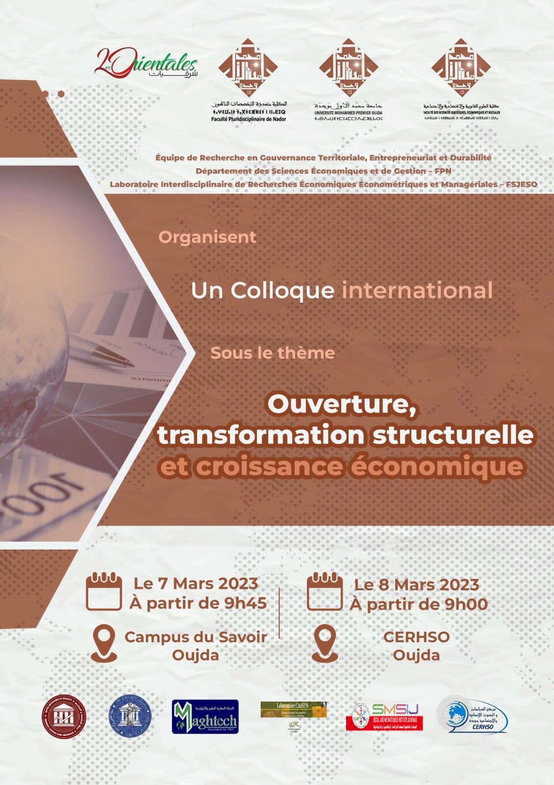 Colloque international : Ouverture, transformation structurelle et croissance économique