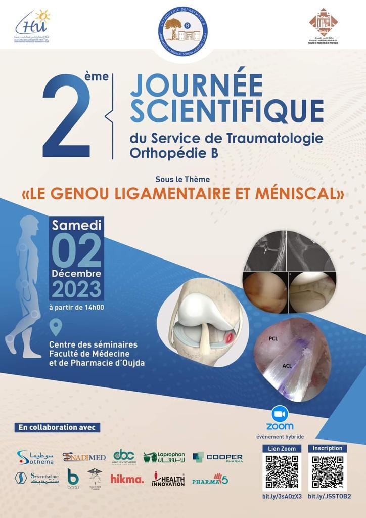 Journée scientifique du service traumatologie " Le genou ligamentaire et méniscal"
