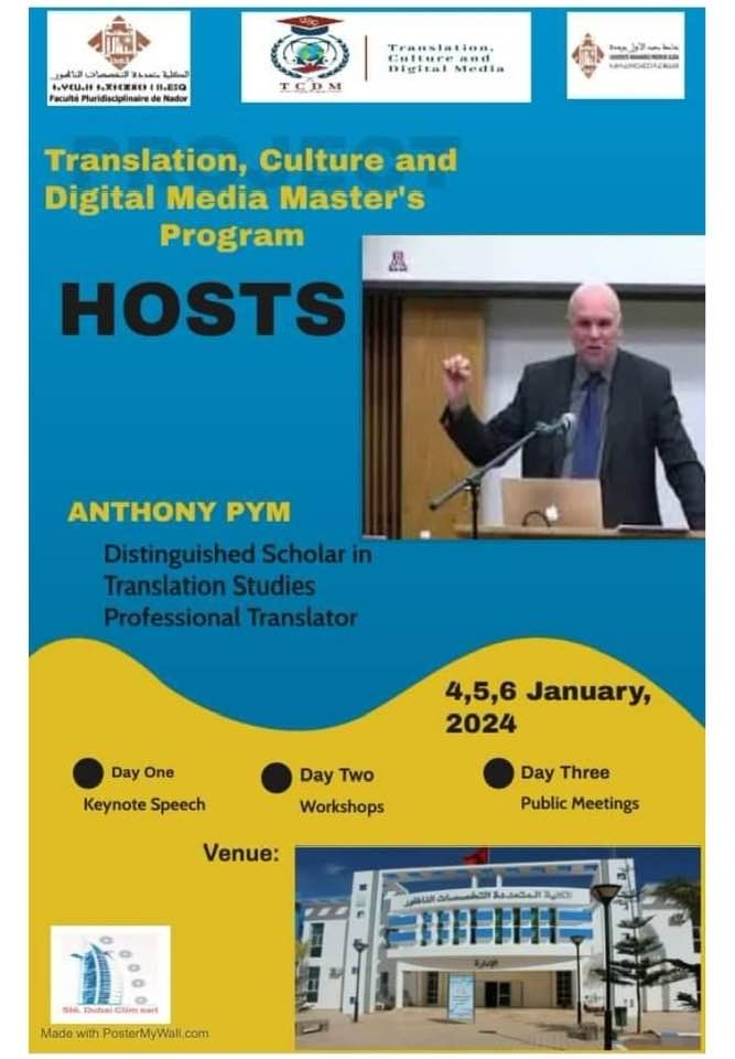 Translation, Culture and Digital Media Master's Program Hosts ANTHONY PYM