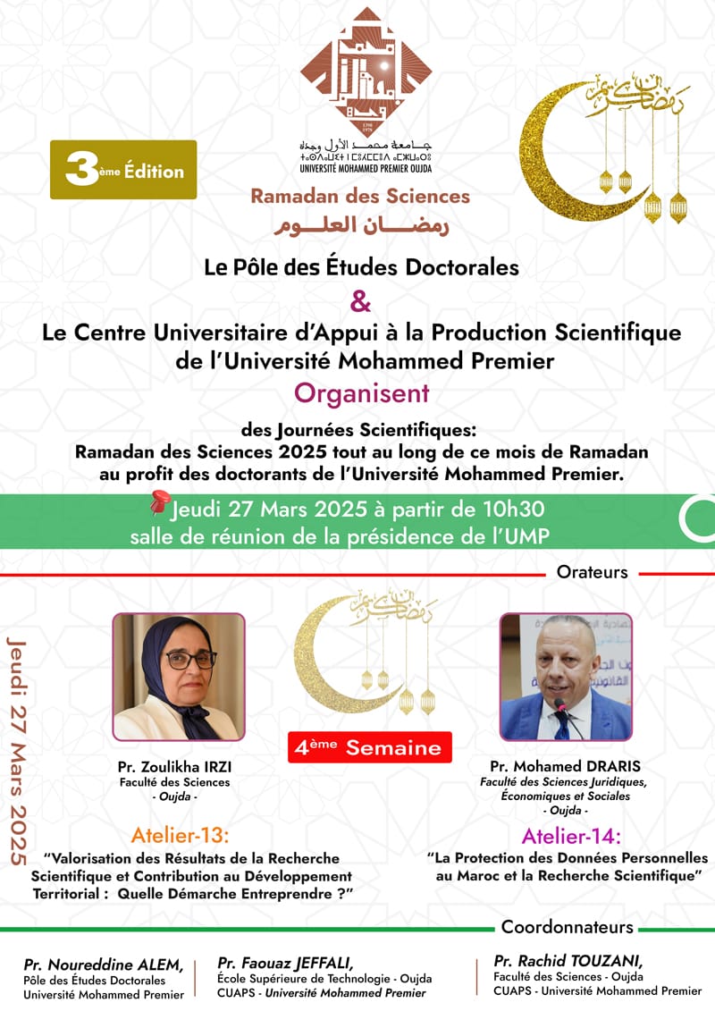 Ramadan des Sciences : Atelier 13/14