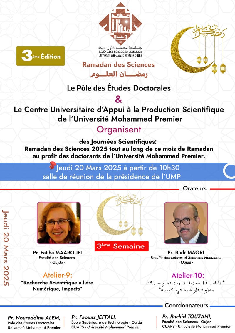 Ramadan des Sciences : Atelier 9/10