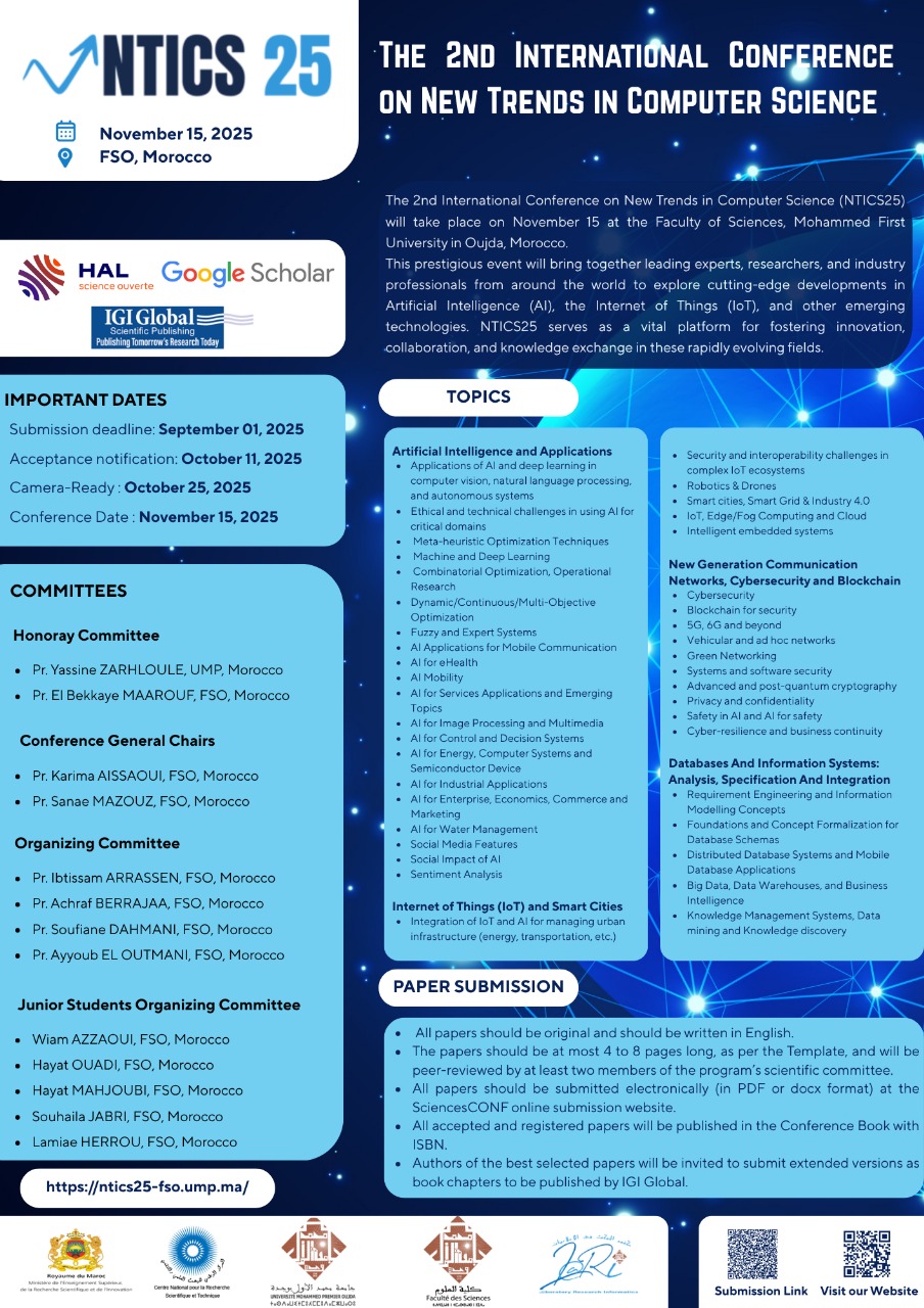 THE 2ND INTERNATIONAL CONFERENCE ON NEW TRENDS IN COMPUTER SCIENCE