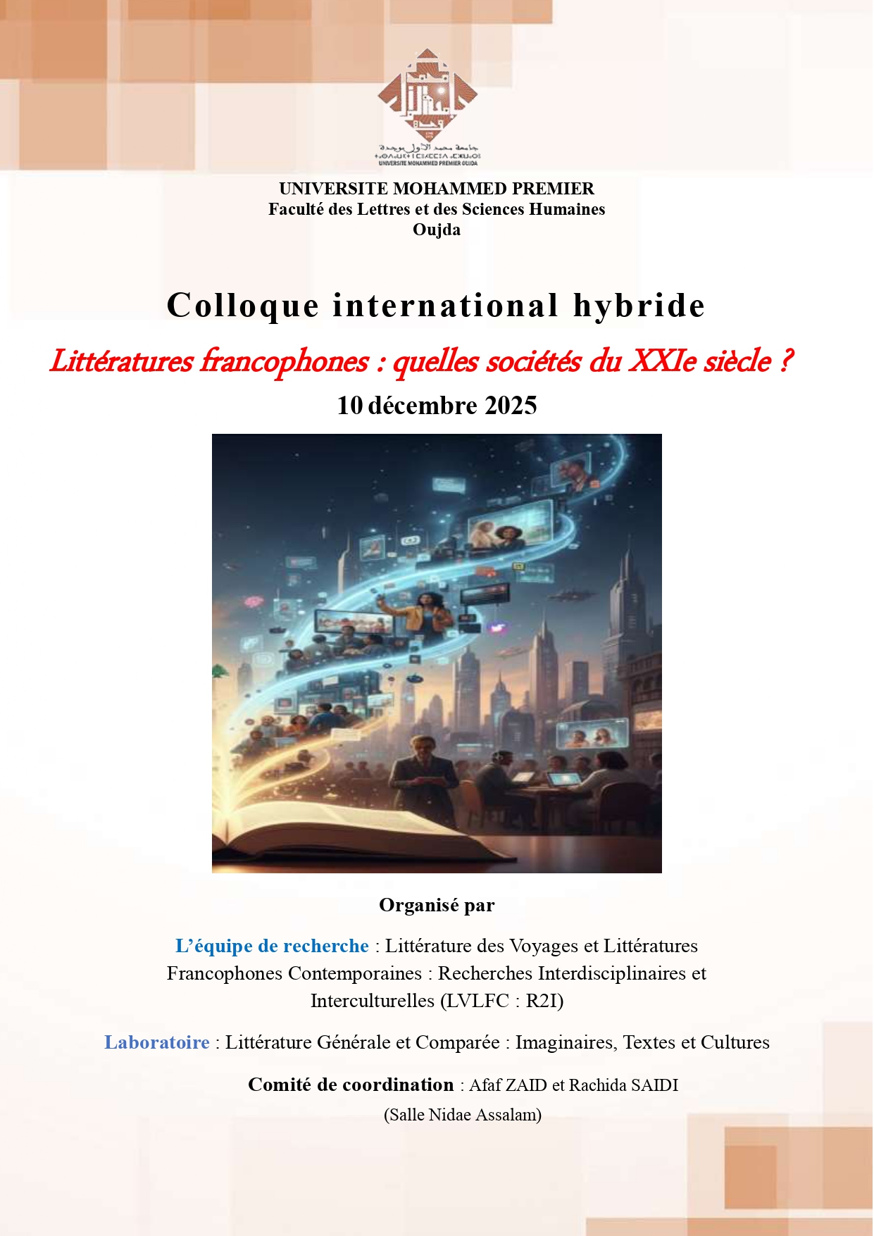 Colloque international hybride : Littératures francophones