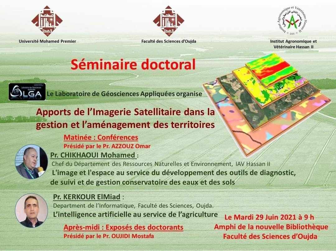 Séminaire doctoral: Apports de l'imagerie satellitaire dans la gestion et l'aménagement des territoires